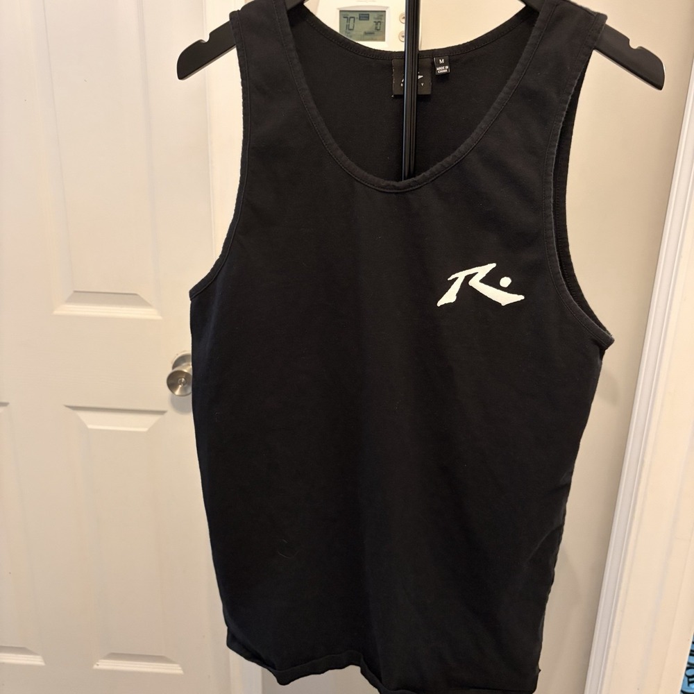 Rusty Surf Men's Medium Black Competition Muscle Tank Top Gorpcore Streetwear